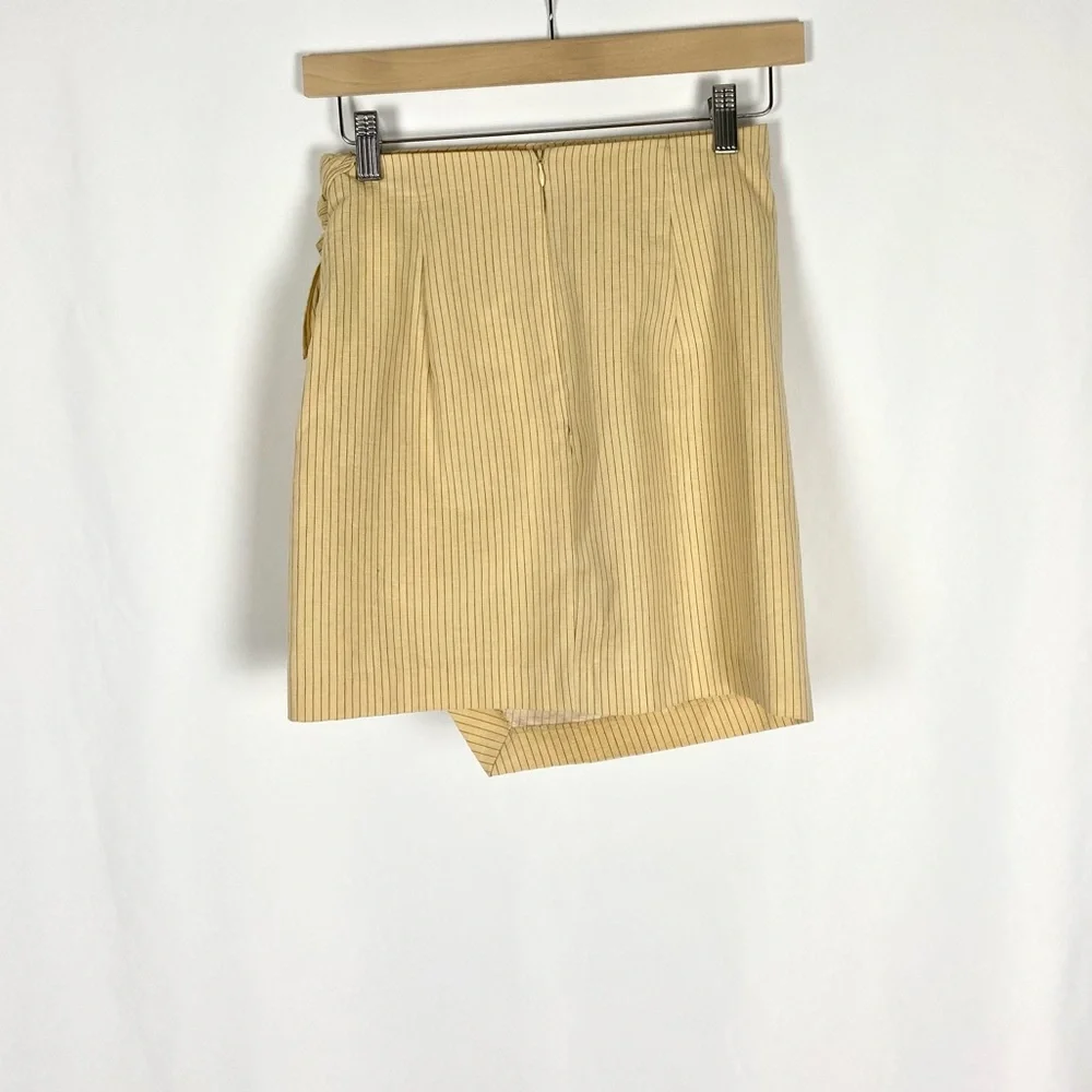 Zara Striped Wrap Tie Side Mini skirt Size XS - Picture 4 of 6